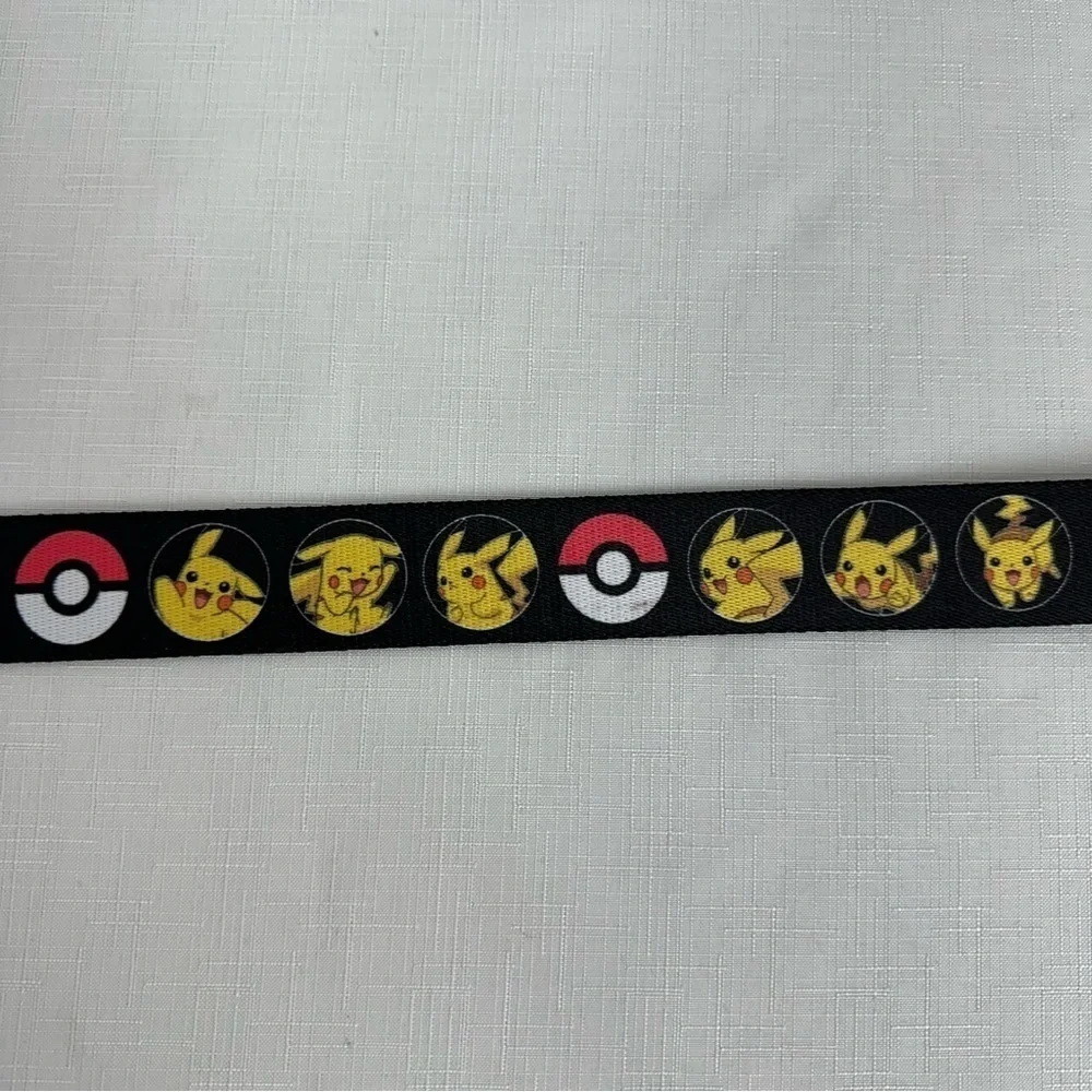 Nintendo x Buckle Down Pokemon Size Large Pikachu Black Adjustable Belt